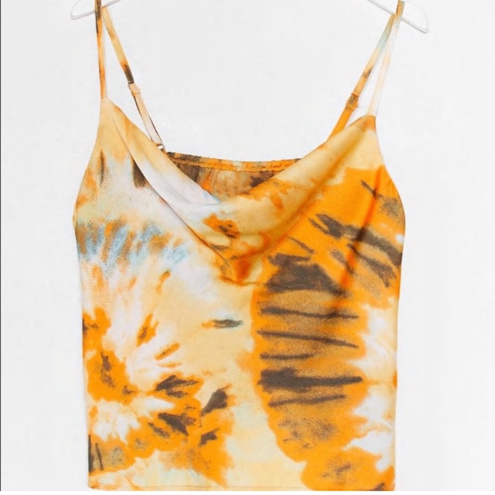 NWT Nasty Gal Tie Dye Cowl Neck Tank Top | Size 0